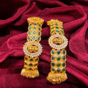 GREEN STONES BANGLES